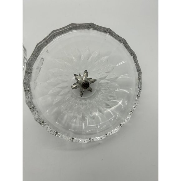 Vintage Signed Val St Lambert Crystal Covered Candy Dish - Picture 6 of 9